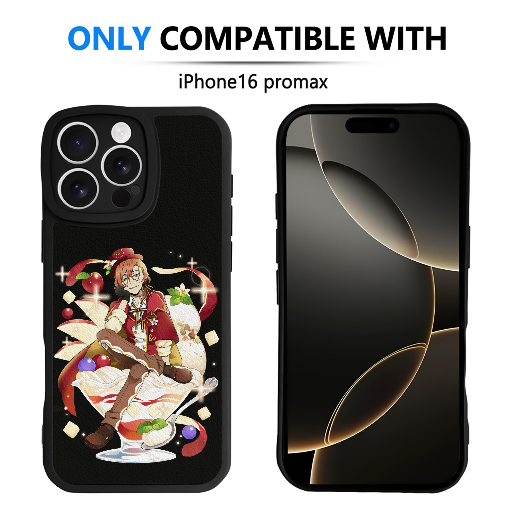 （画像用） 文豪ストレイドッグス Bungo Stray Dogs 【iPhone 16シリーズ対応】シリコンスマホケース（レザー調） 材質：シリコン